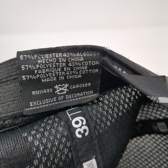 SWA Fitted Baseball Cap Black One Size Adjustable Embrodered 39Thirty New Era - Picture 10 of 10